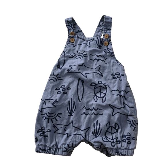 Child of Mine by Carter's size 6-9 Months Beachy Summer Linen Blend Play Comfy - Picture 1 of 6